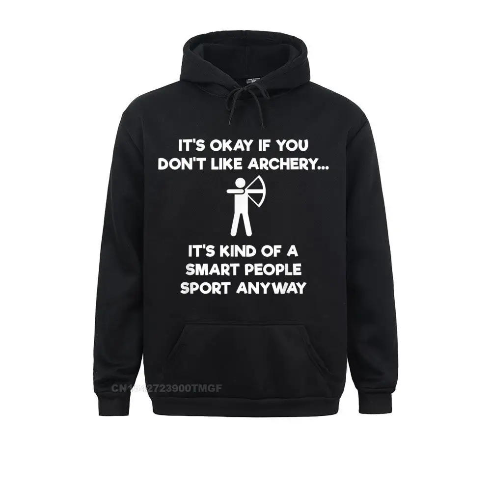 Archery T-Shirt Gift - Funny Archery Smart People Sweatshirts Father Day Street Hoodies Long Sleeve Fitted Hoods Men