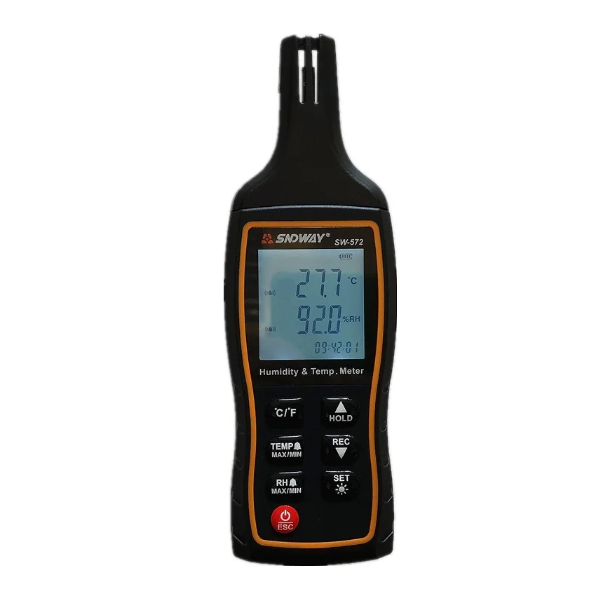 

SNDWAY SW-572 Digital Thermometer Hygrometer LCD Display Temperature Meter Humidity Tester with Alarm Function