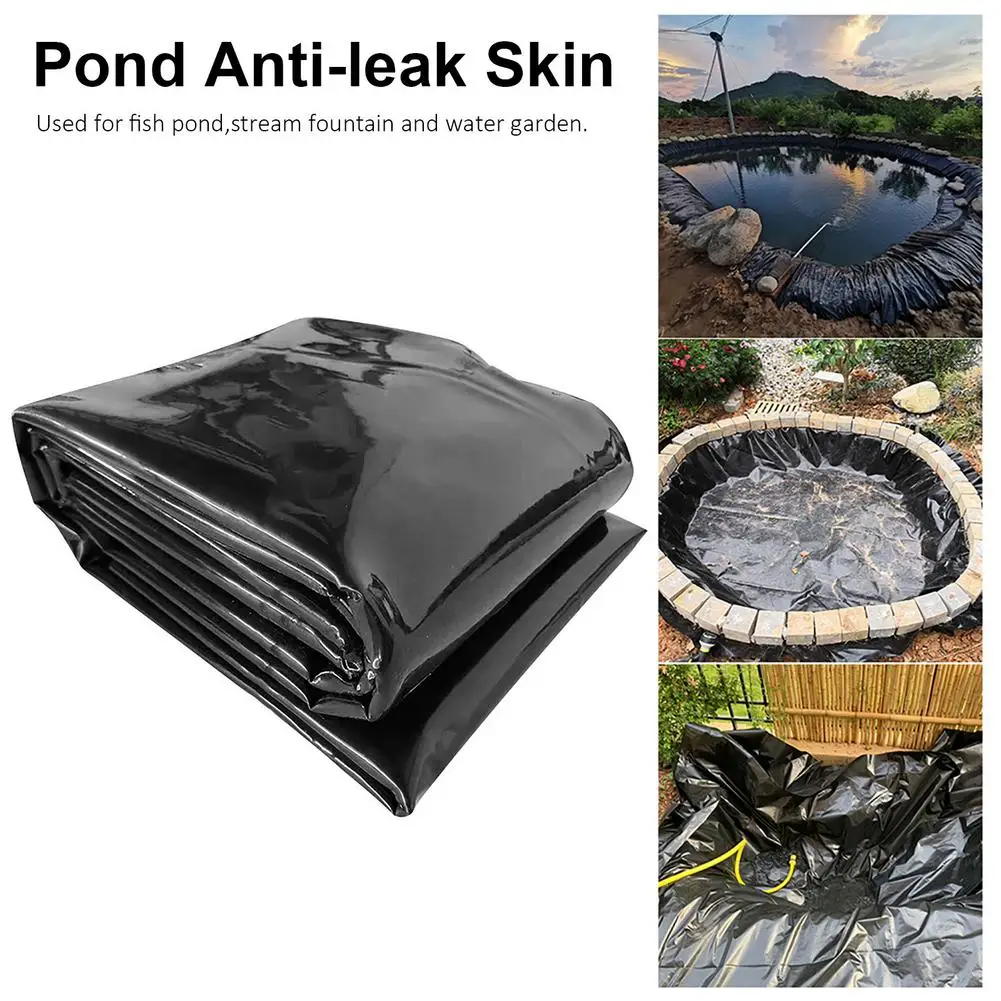 

Flexible Fish Pond Liners Black Reinforced Garden Pond Tarpaulins Culture Farm Black HDPE Anti-seepage Membrane Fish Pool Cover