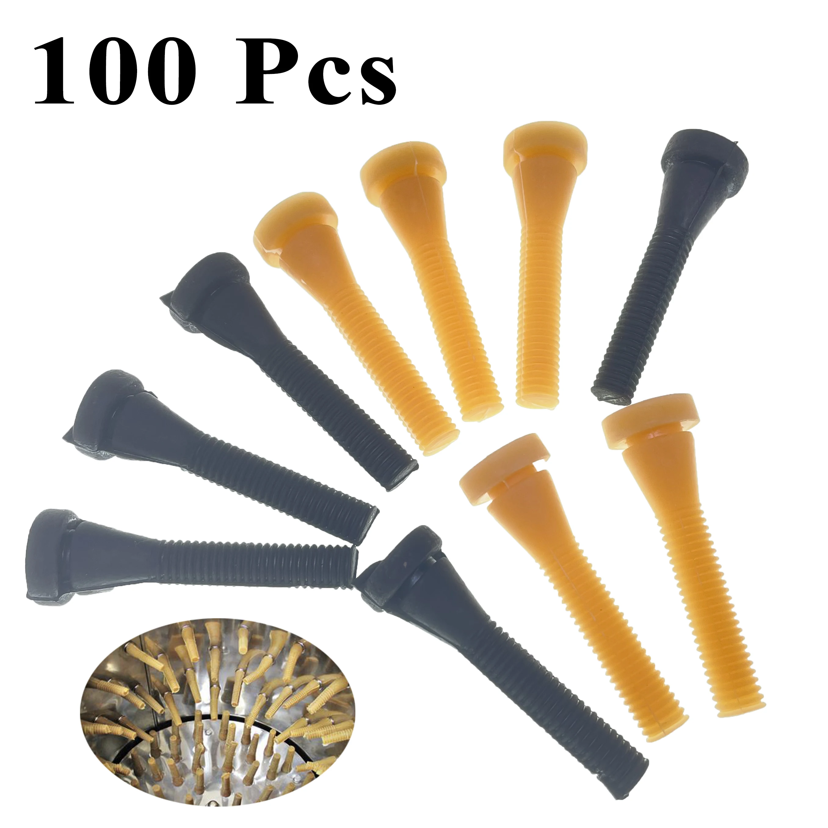 

100PCS Poultry Feather Plucking Device Rubber Finger 6CM Length Hair Depilator Quail Pigeon Small Chicken Dove Duck Spare Part