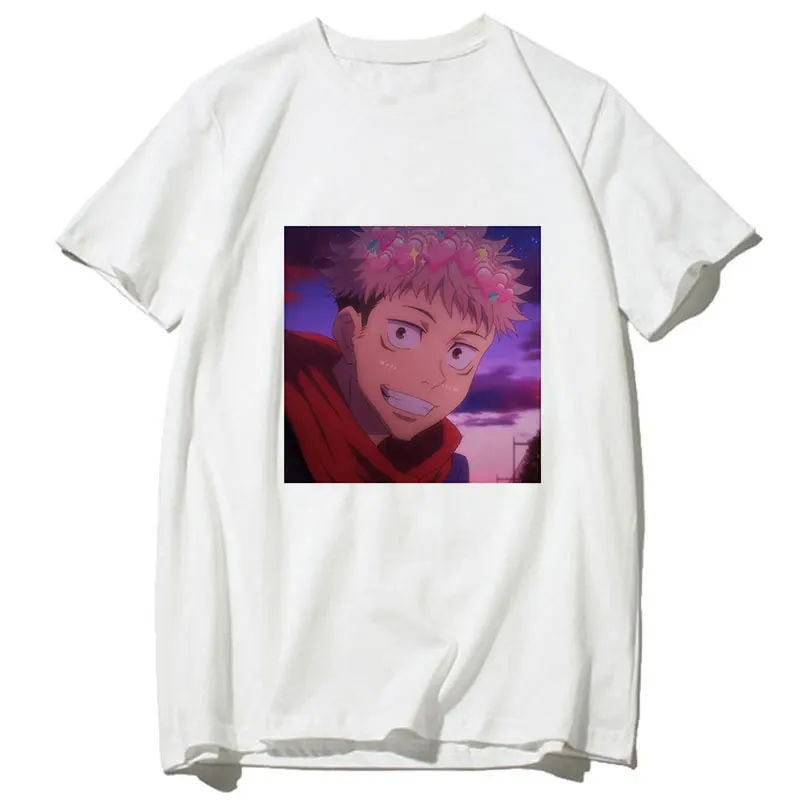 Jujutsu Kaisen Shirt Kawaii Anime print ladies T-shirt casual basics O-collar white shirt short sleeve ladies T-shirt,Drop Ship