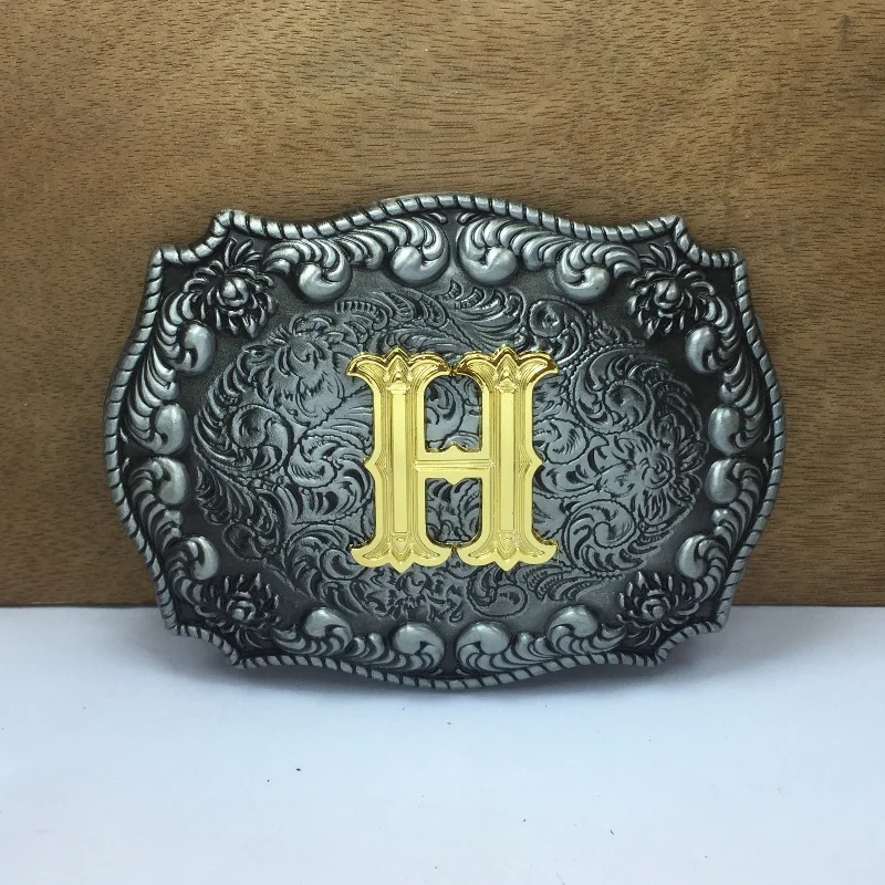 New Western Cowboy Belt Buckle 24 Initial Letter A Metal Sports Men and Women Belt Buckle Designer Belts High Quality