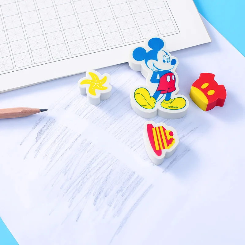 Imagem -03 - Disney Mickey Minnie Borracha Estudante Meninos e Meninas dos Desenhos Animados Borracha Papelaria das Crianças Lápis Apagador Escritório Aprendizagem Presente Prêmio