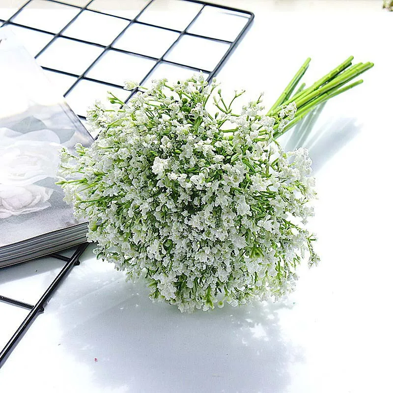 Night scent 30cm artificial baby breath flower gypsophila plastic flower plants home hotel Christmas decor wedding bouquet gift