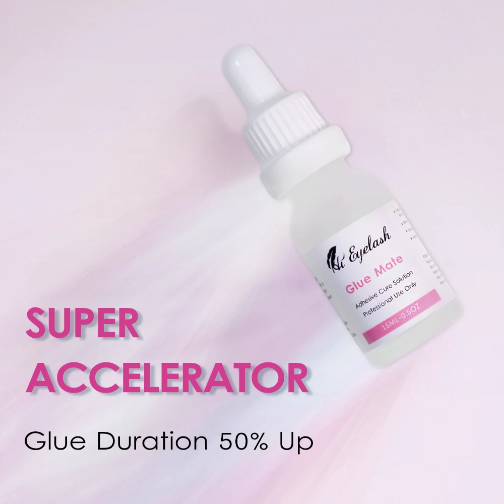 15ml Best Eyelash Extension Glue Accelerator 1S Fast Drying Pre-Treatment Super Accelerator Glue Duration 50% UP Private Label