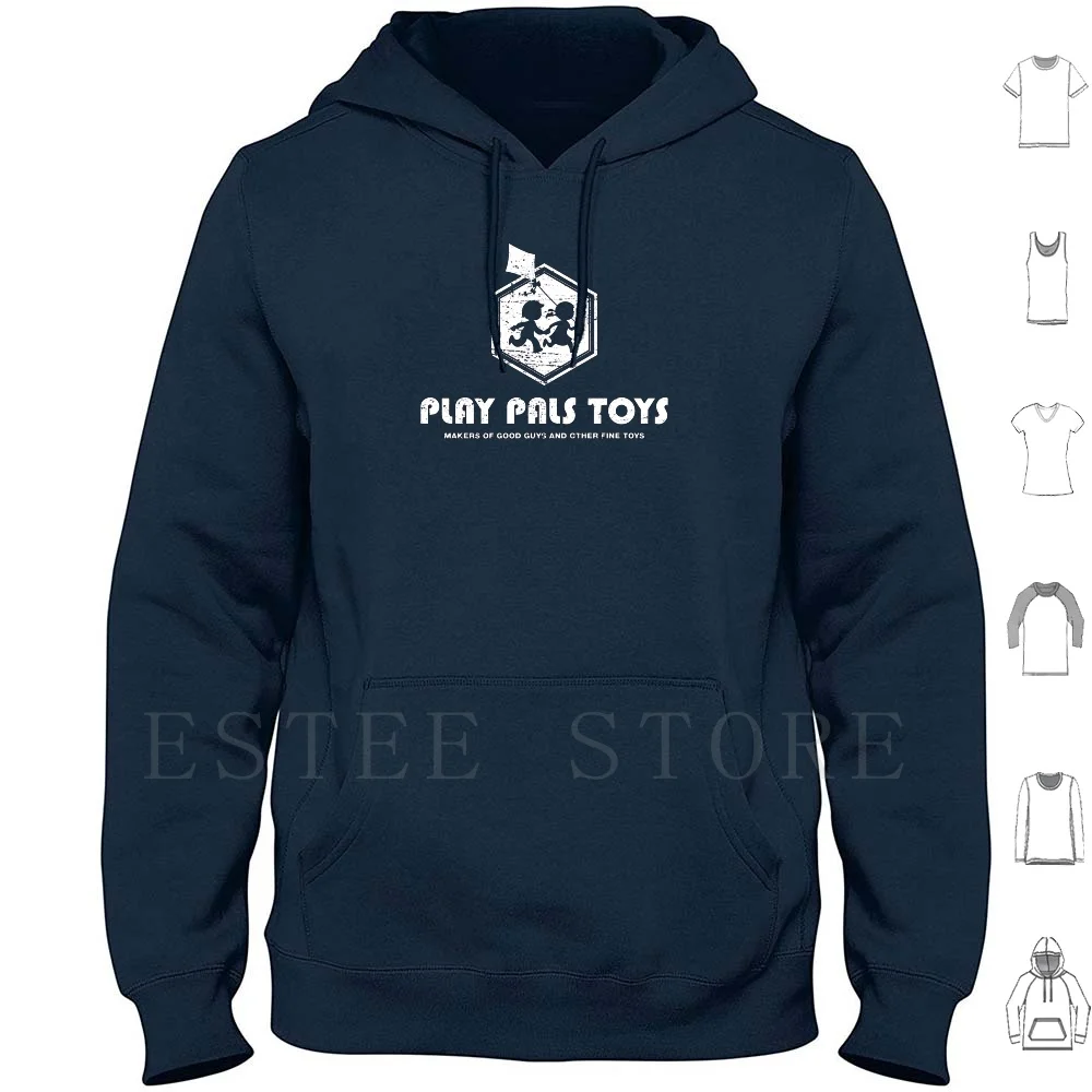 Play Pals Toys ( Aged Look ) Hoodies Long Sleeve Horror Killer Robot Chucky Voodoo Good Guys Play Pals Play Pals