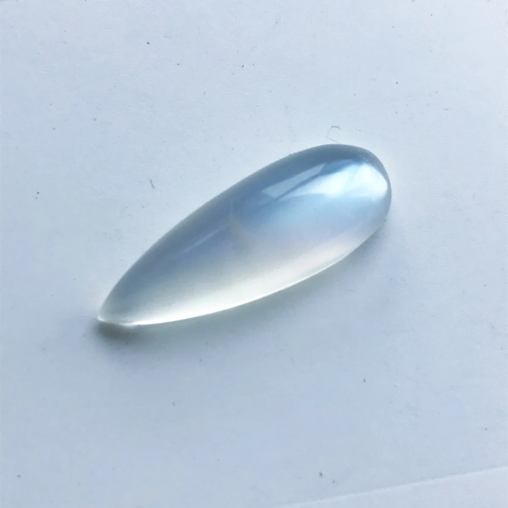 VANTJ Real Natural Blue Moonstone Loose Gemstones High Quality Rainbow Cabochon Cut for Women Silver Gold Diy Jewelry Gift