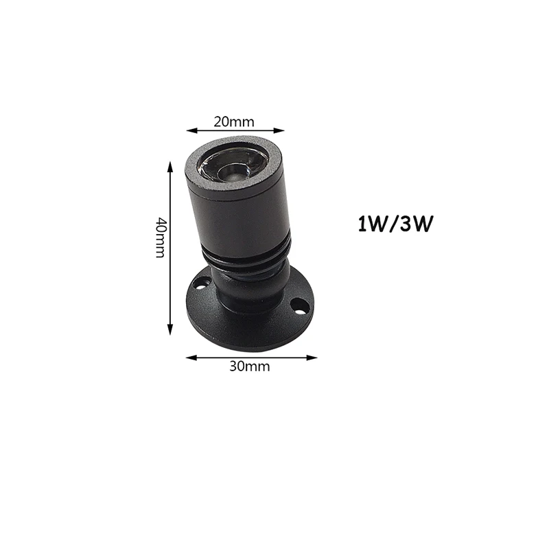 LED kabin Mini Spot ışık 1W 3W 110V 220V Downlight 12V DC takı gösterisi dahil led sürücü yüzeye monte tavan lambası