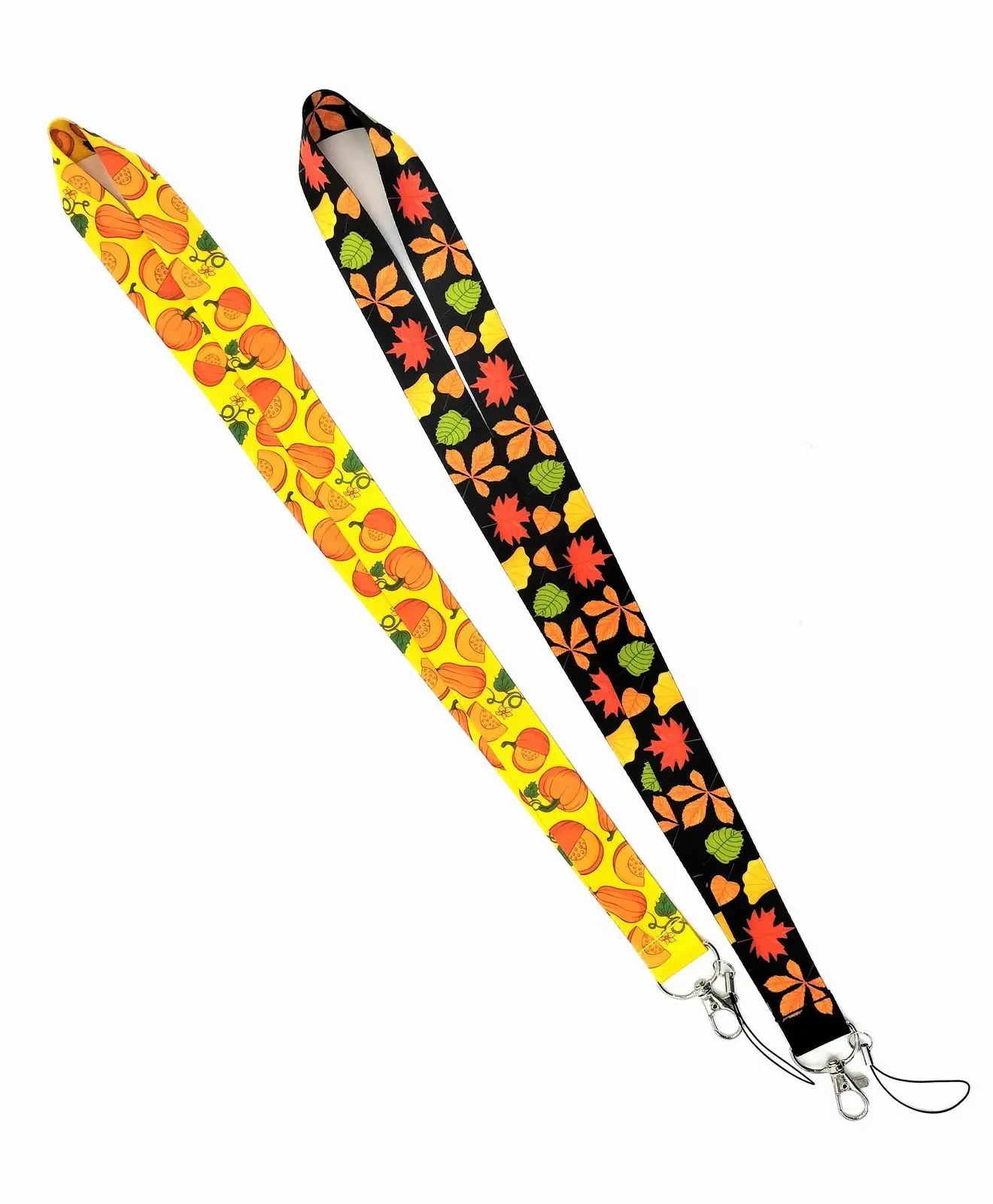 

New 20pcs Cartoon Anime Pumpkin Maple Leaf Lanyard Keychain For Keys Badge ID Mobile Phone Key Rings Neck Straps Accessories