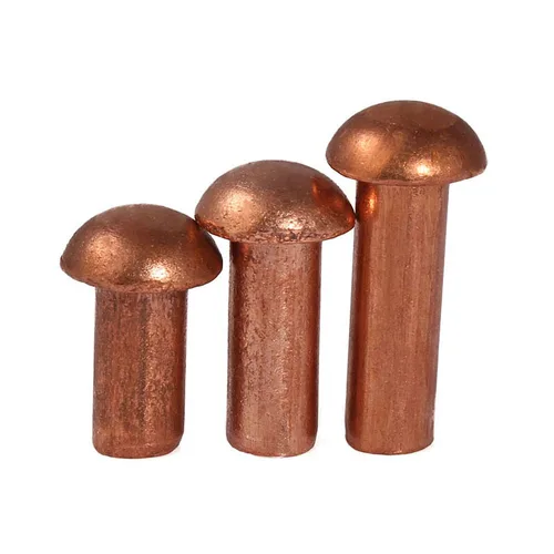 Imagen 2 del producto Remache de cabeza redonda sólida Botón de remache autoenchufable Remache sólido de cabeza redonda GB867 [M1.5 M2.5 M3 M4 M5 M6 M8] Cobre