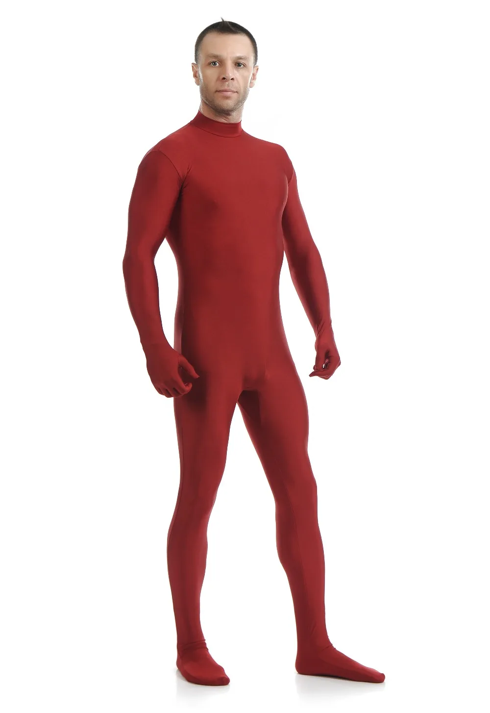 SPEERISE สีแดง Spandex Zentai ผิวแน่น Jumpsuit Unisex Zentai Bodysuit เครื่องแต่งกายสำหรับสตรี Unitard Dancewea