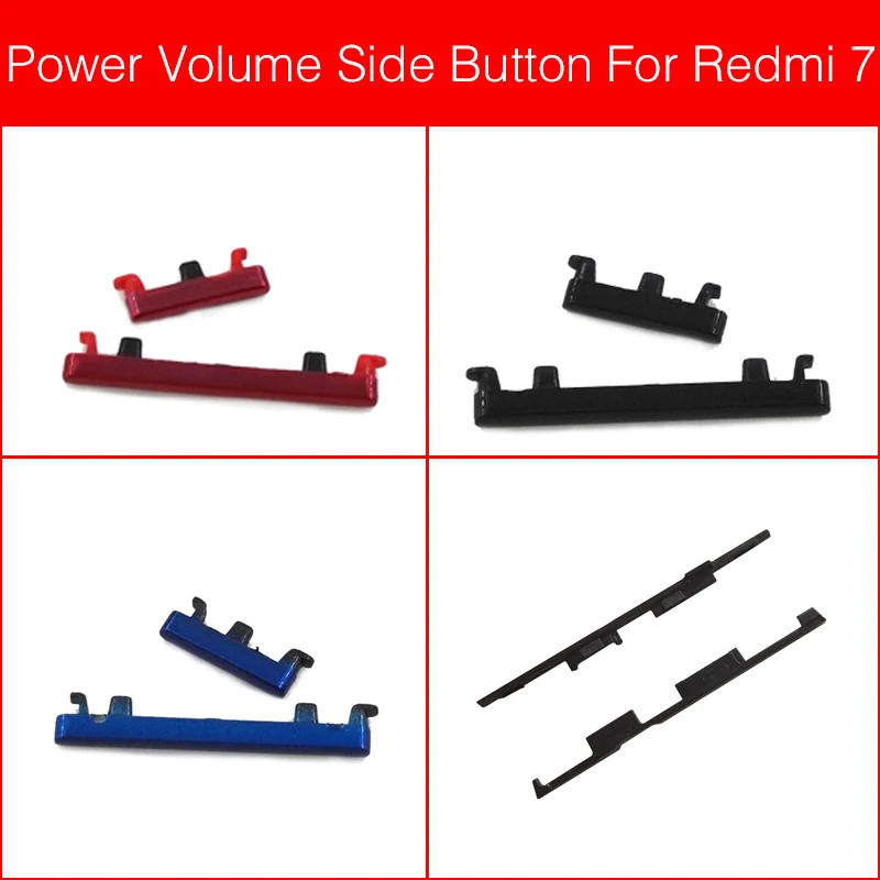 

1 Set Volume Power Side Buttons For Xiaomi Redmi 7 Volume Button+Power Buttton Key Set with the outer clamp Replacement Part