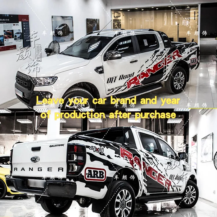 JDM Car Stickers For Ford Ranger Raptor Car Tuning Accessories Pickup Trunk Vinyl Film Decal Sport Auto Decoration Car Goods