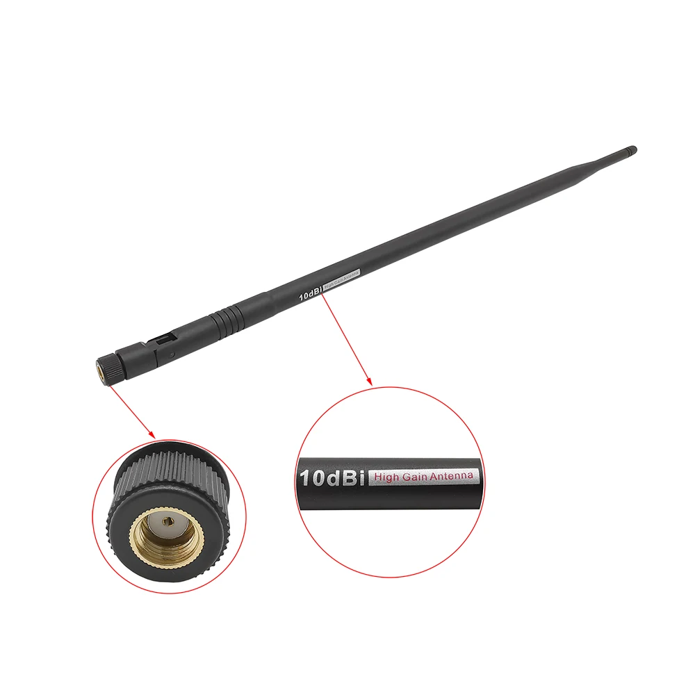 

1Pcs RP SMA Male Plug 2.4G 10DB Antenna WIFI Wireless Antenna for Wireless Network Router PCI/PCIe Card USB IP Camera