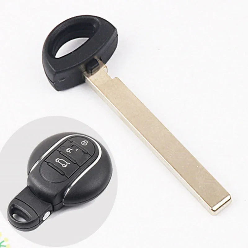 5 adet BMW Mini için kesilmemiş Insert acil uzaktan araba anahtarı bıçak R55 R56 R57 MINI Mini R60 MINI Cooper için akıllı yedek anahtar bıçak