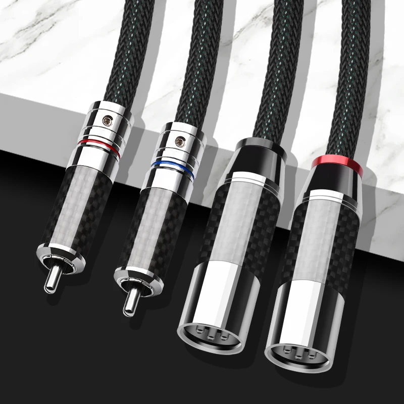 ATAUDIO Hifi RCA auf XLR Audiokabel Hochwertiges OCC Kupfer XLR Buchse auf RCA Stecker Kabel 4