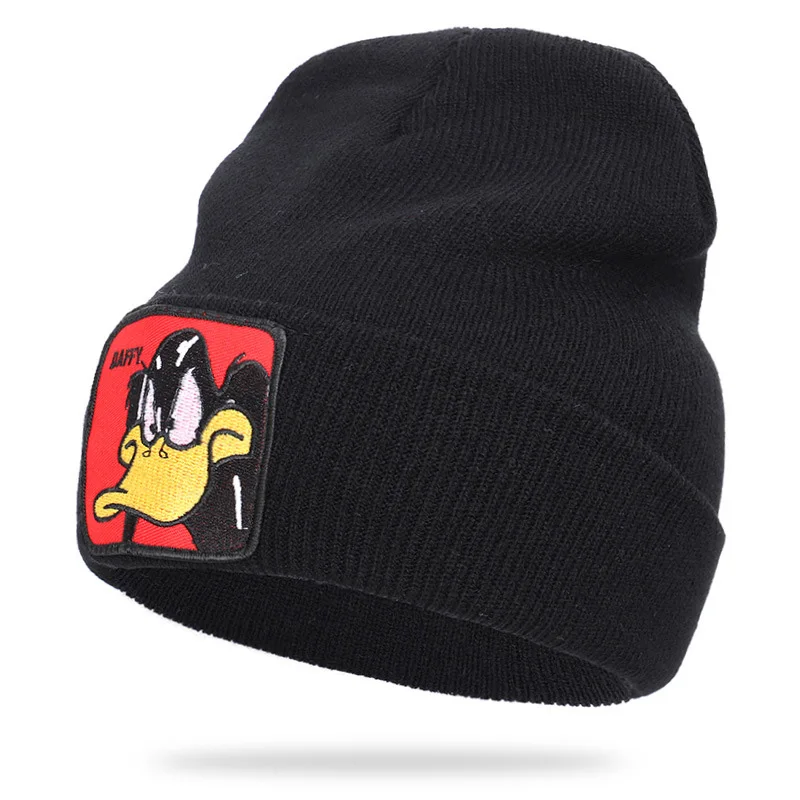 Men's Beanie With Duck Patch Autumn Knitted Skullies Caps Women Winter Soft Knit Bonnet Beanies Fashion Hip Hop Gorras Hats