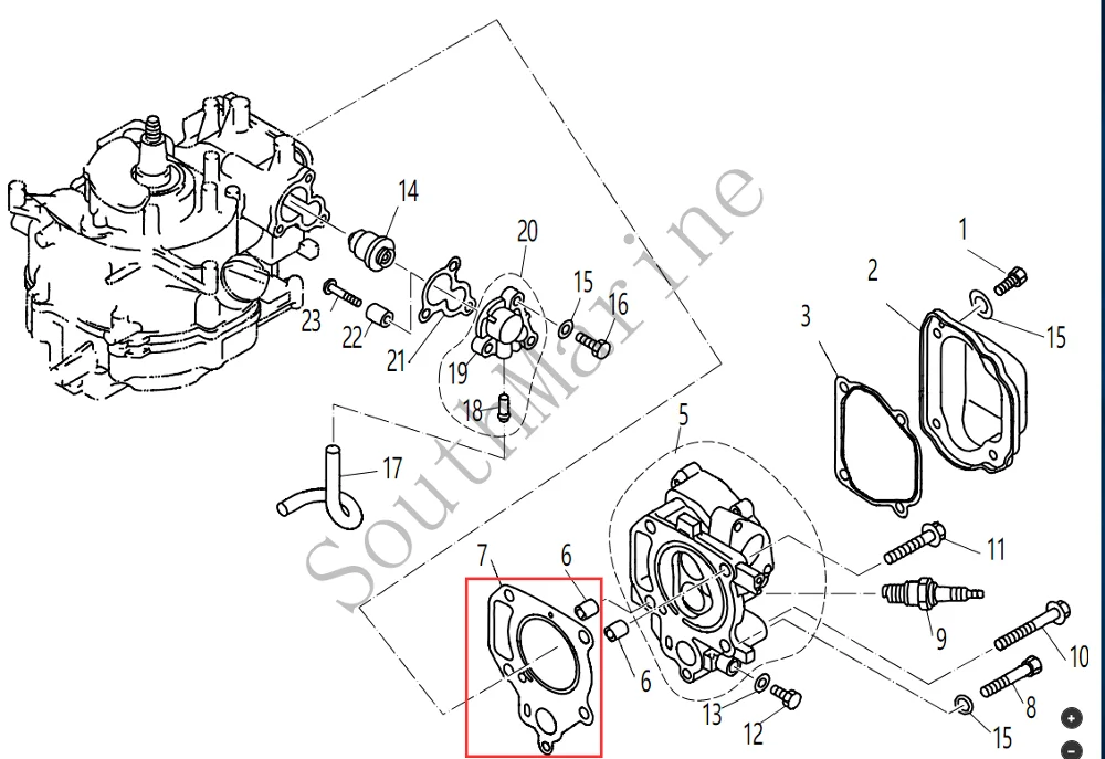 Boat Motor 67D-11181-A0 Cylinder head gasket for Yamaha F4 F5 outboard motor 4-stroke