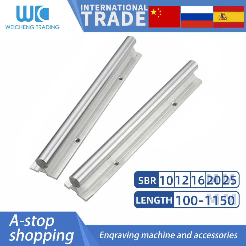 Imagem -05 - Totalmente Suportado Linear Rail Slide Eixo Rod Bloco de Rolamento Cnc Peças Sbr20 1200 Mm2500 mm Pcs Sbr20uu Sbr20luu