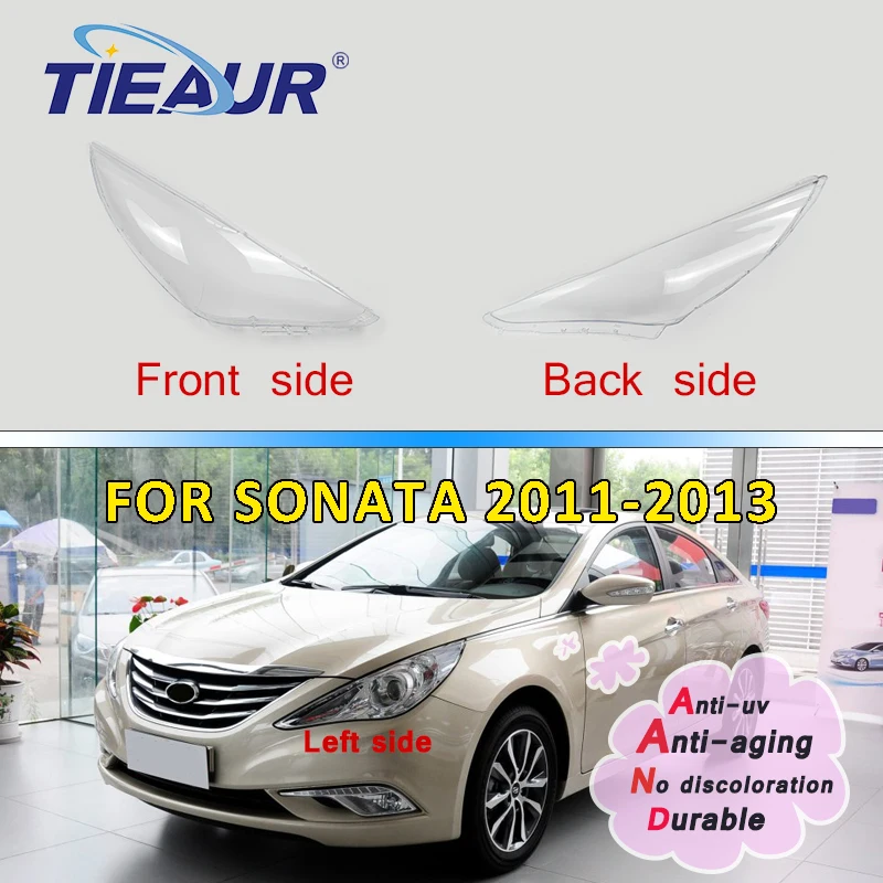 Automobile Left Right Headlamp Headlight Lens Cover for Hyundai Sonata 2011-2017 4Doors Lampshade Clear Shell Replacement