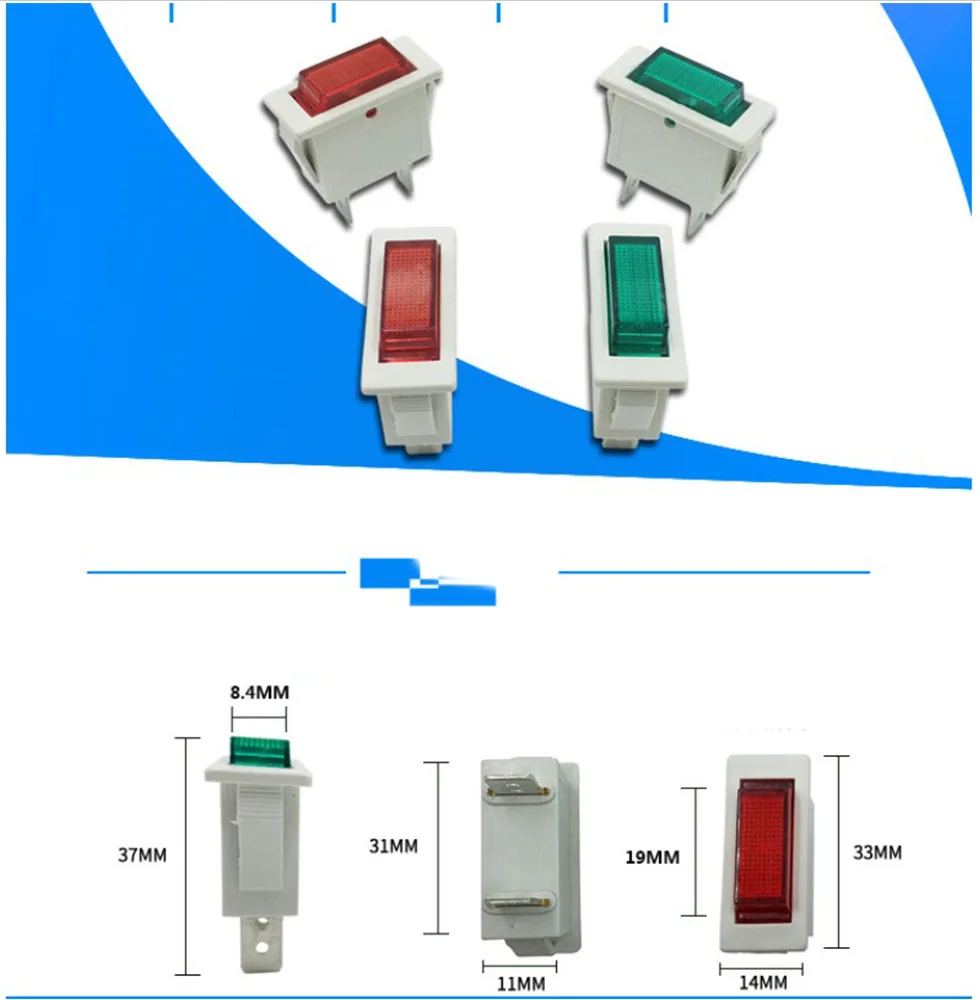 KCD3 double foot ship type indicator xcd3 button type indicator signal light red and green 220 V