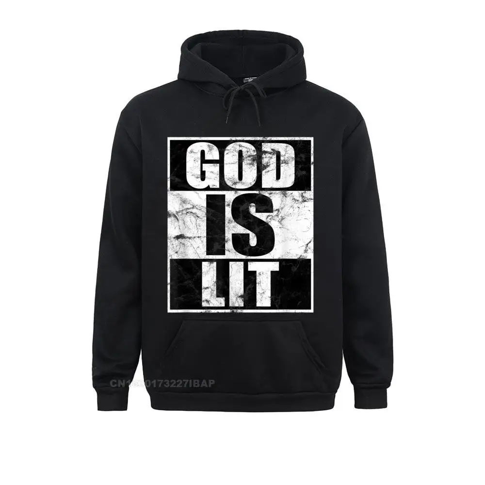 

God Is Lit Cool Christian Hoodie Funny Gift Men Hoodie Newest Men Sweatshirts Long Sleeve Hoodies Leisure Christmas Hoods