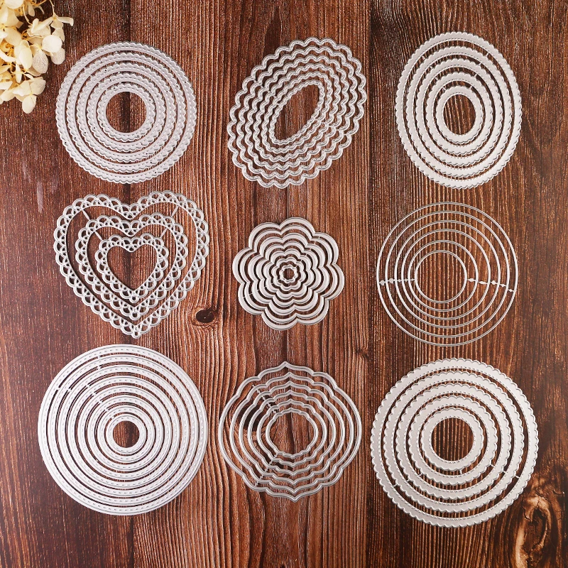 

Frames circle border metal cutting dies for DIY scrapbook paper card making die cutting decorative embossed Template Stencil die