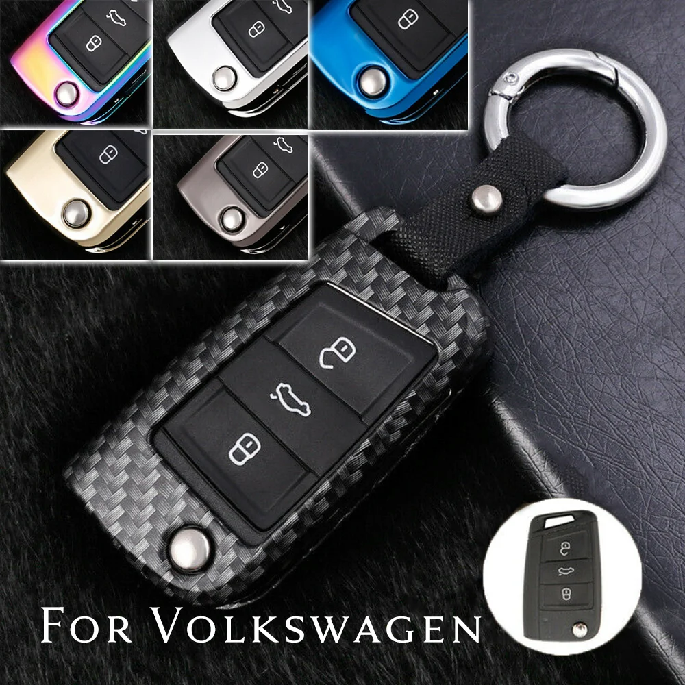 Zinc Alloy Smart Remote Car Key Fob Case Cover Protector Bag Shell For Volkswagen Golf Polo Tiguan Ateca Ibiza Leon Accessories