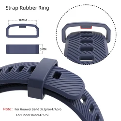 Anel de retenção de borracha para Honor Band, Pulseira BandFor Huawei Band 3, 4 Pro, Strap Keeper, Suporte de segurança, 4, 5, 3 pcs