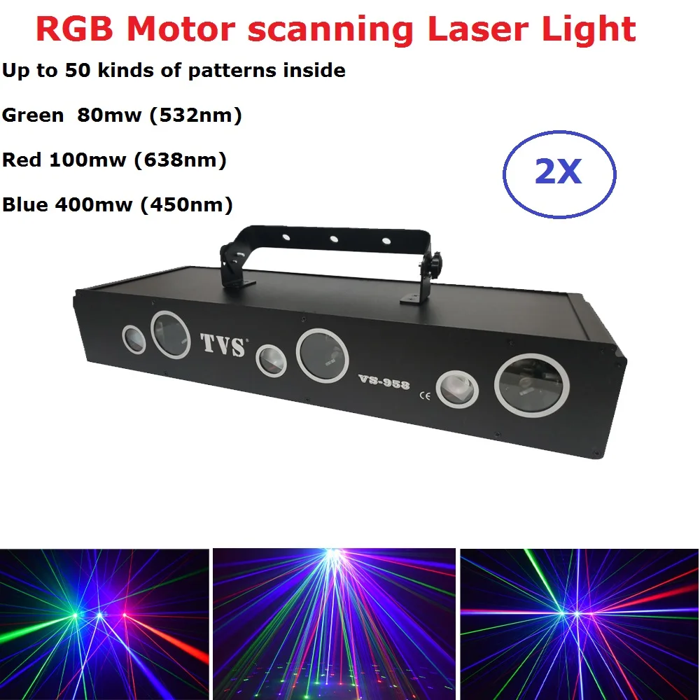 RGB Motor Scanning Laser Light 580mw Laser Projector Stage Lighting Effect Christmas Laser Light Projector Dj Light Music Party