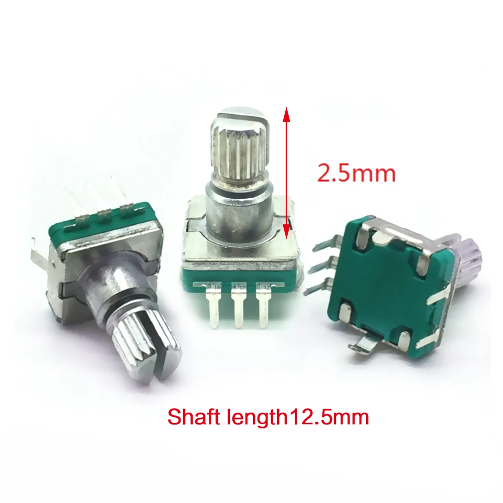 5PCS 5PIN EC11 30 Position Rotary Encoder Code Switch  12.5mm Half Shaft Encoder Switch