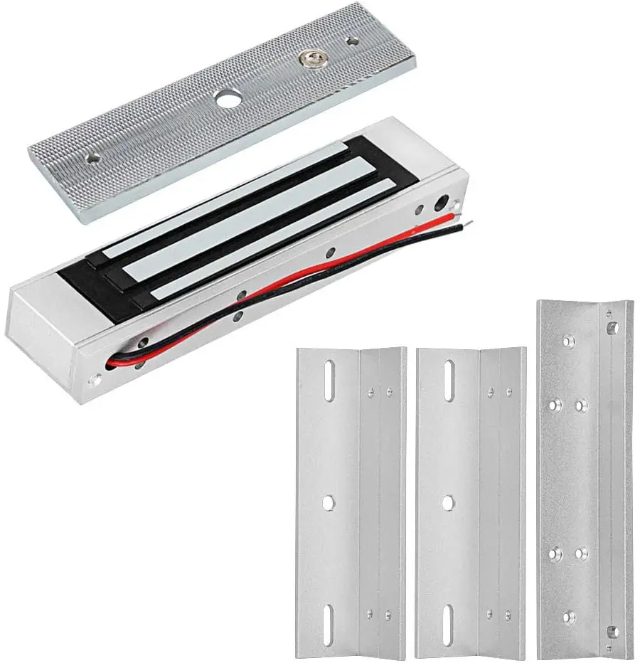 LPSECURITY ZL-Bracket and 180KG electric magnetic door gate Lock Installed on Wooden Metal Door/U