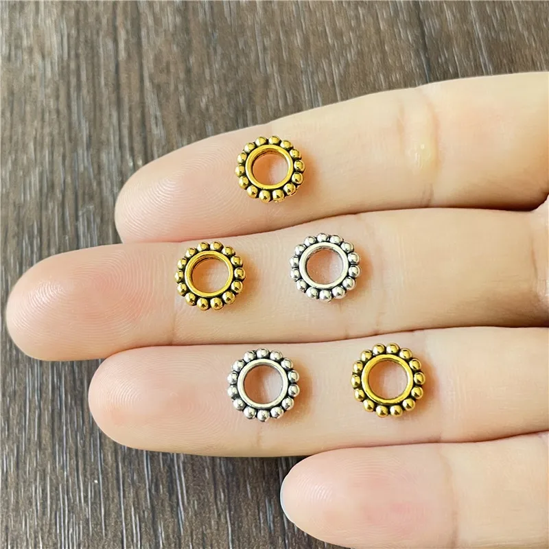 JunKang 9mm Amulet Ring Spacer Jewelry Connectors Making DIY Handmade Bracelet Necklace Accessories Factory Direct Sales