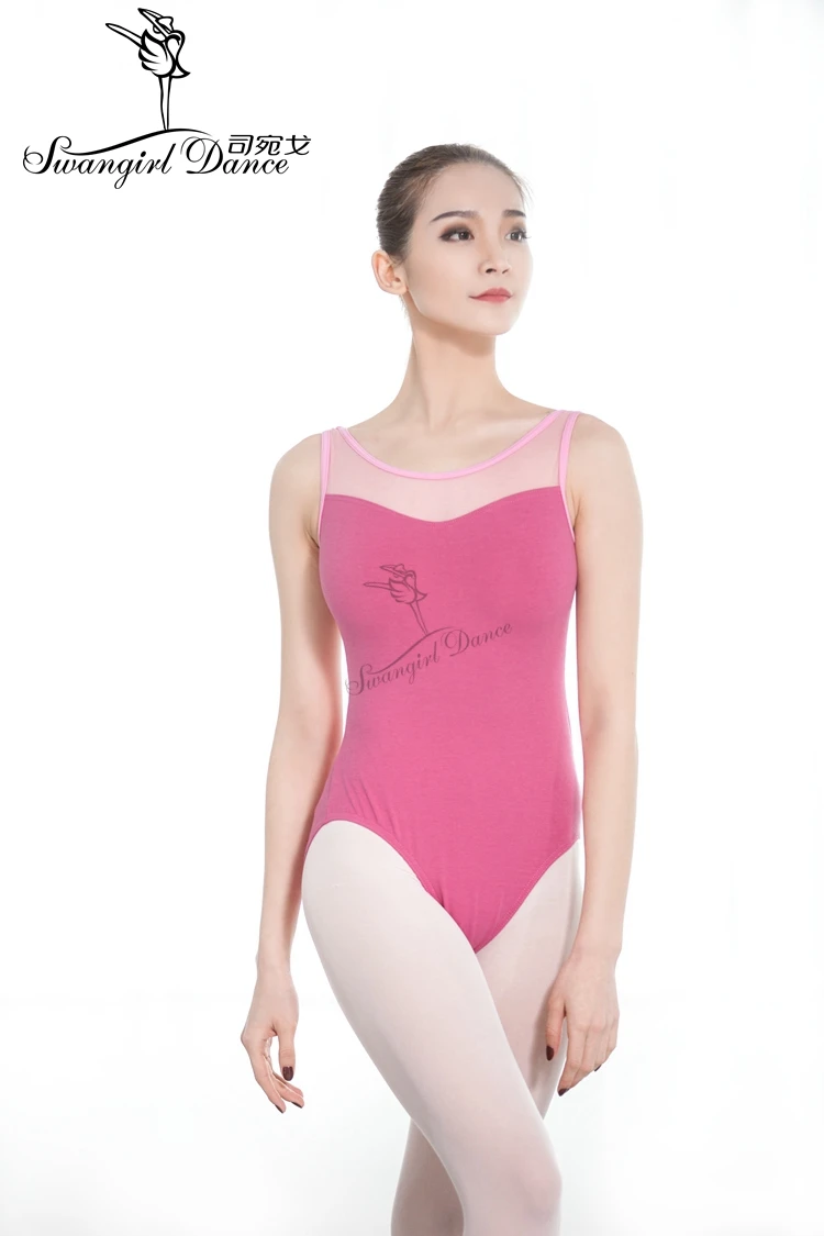 dark pink sleeveless gymanstics ballet dance leotard for women girls ballet costumes for girls ballerina dancewearCS0711