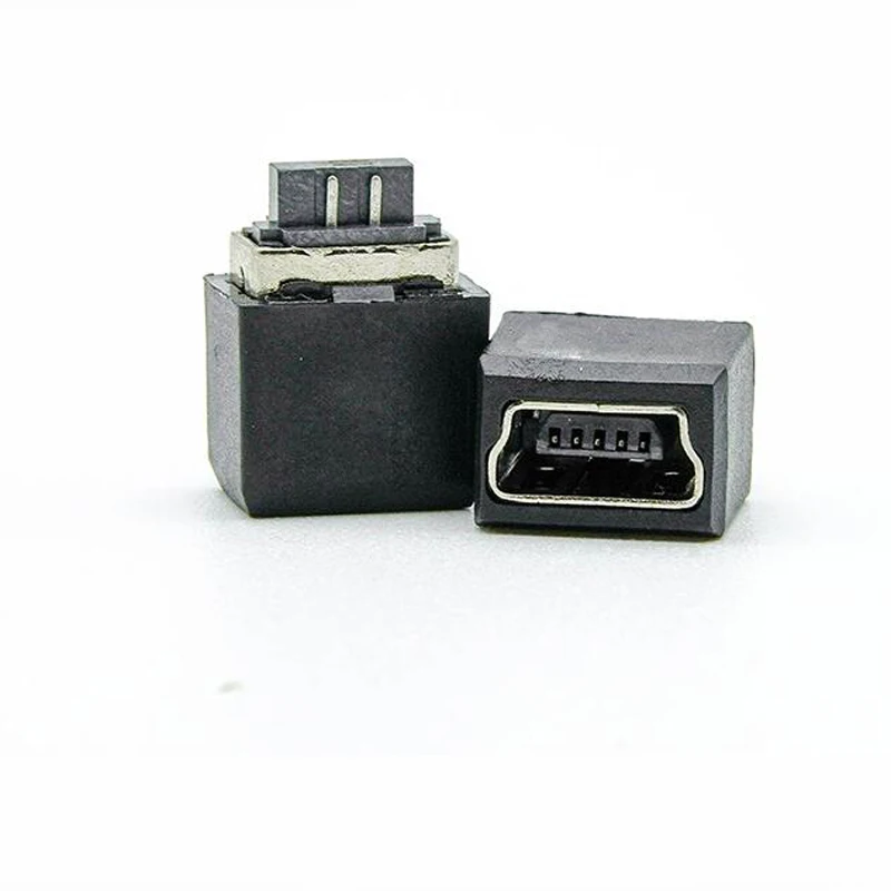 20PCS Mini USB 5Pin Welding Wire Type  Female Socket Connectors Kit With Plastic Shell Black Repair Parts