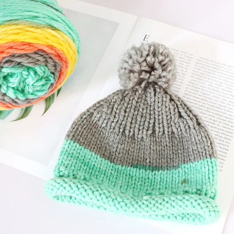 

200g/ball Yarn for Knitting Dyed Rainbow Crochet Fancy Chunky Hand-Woven Colorful Scores Cashmerelike Yarn Thread for scarf hat