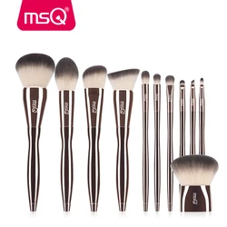 MSQ 11pcs Makeup Brushes Set Powder Eyeshadow Foundation Make Up Brushes Professional Comfortable Grip With a Diamond