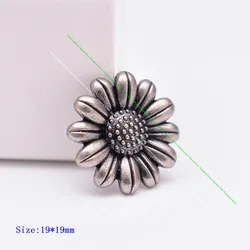 30pc 19mm Silver Sunflower Nail Rivet Stud Spots Fastener Concho Rivetback For Leathercraft Belt Wallet Shoe Boot Apparel Decor