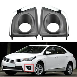 1 Pair Car Bumper Fog Driving Lights Frame Cover For Toyota Corolla 2014 2015
