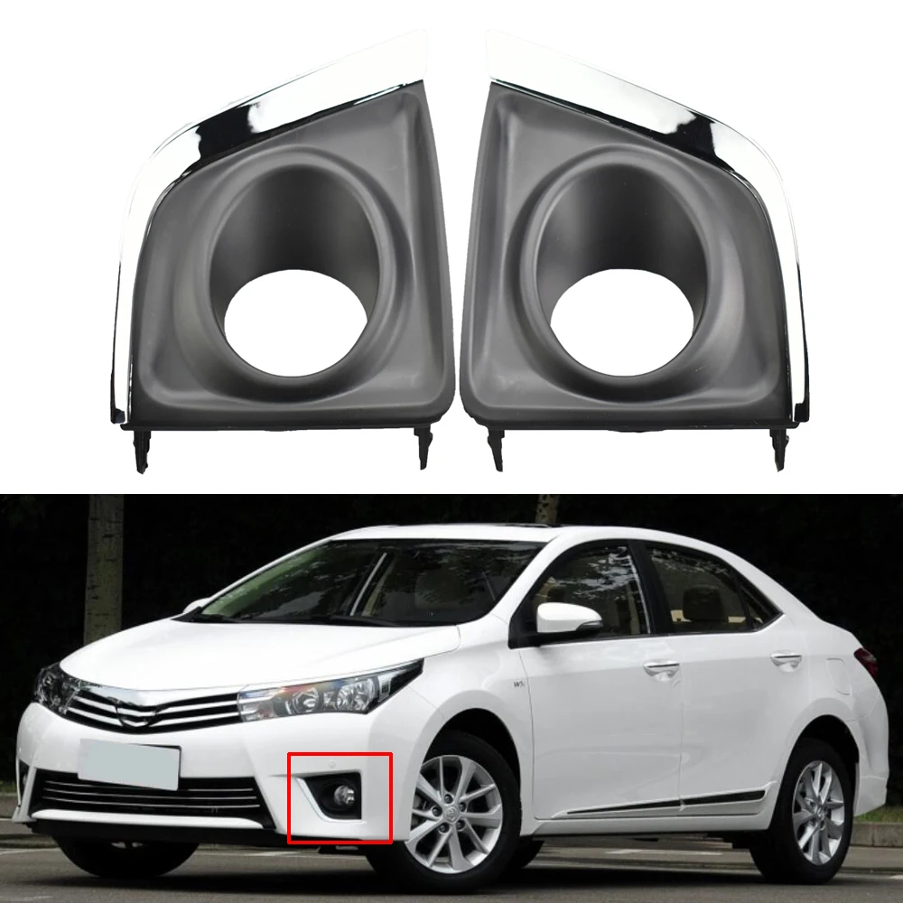 1 para zderzaków samochodowych, światła przeciwmgielne, osłona ramy do Toyoty Corolla 2014 2015