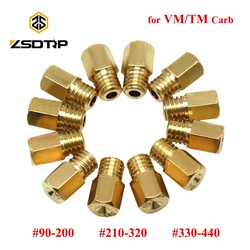 ZSDTRP 12pcs Hex Type Main Jets for MIKUNI VM TM TMX Carburetor Motorcycle Scooter Injectors Nozzle Size 90-440