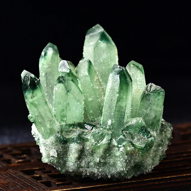 1PC Natural Crystal Green Citrine Quartz Cluster Specimen Mineral Stone Points Healing Stone Raw Crystals Home Decoration Gifts