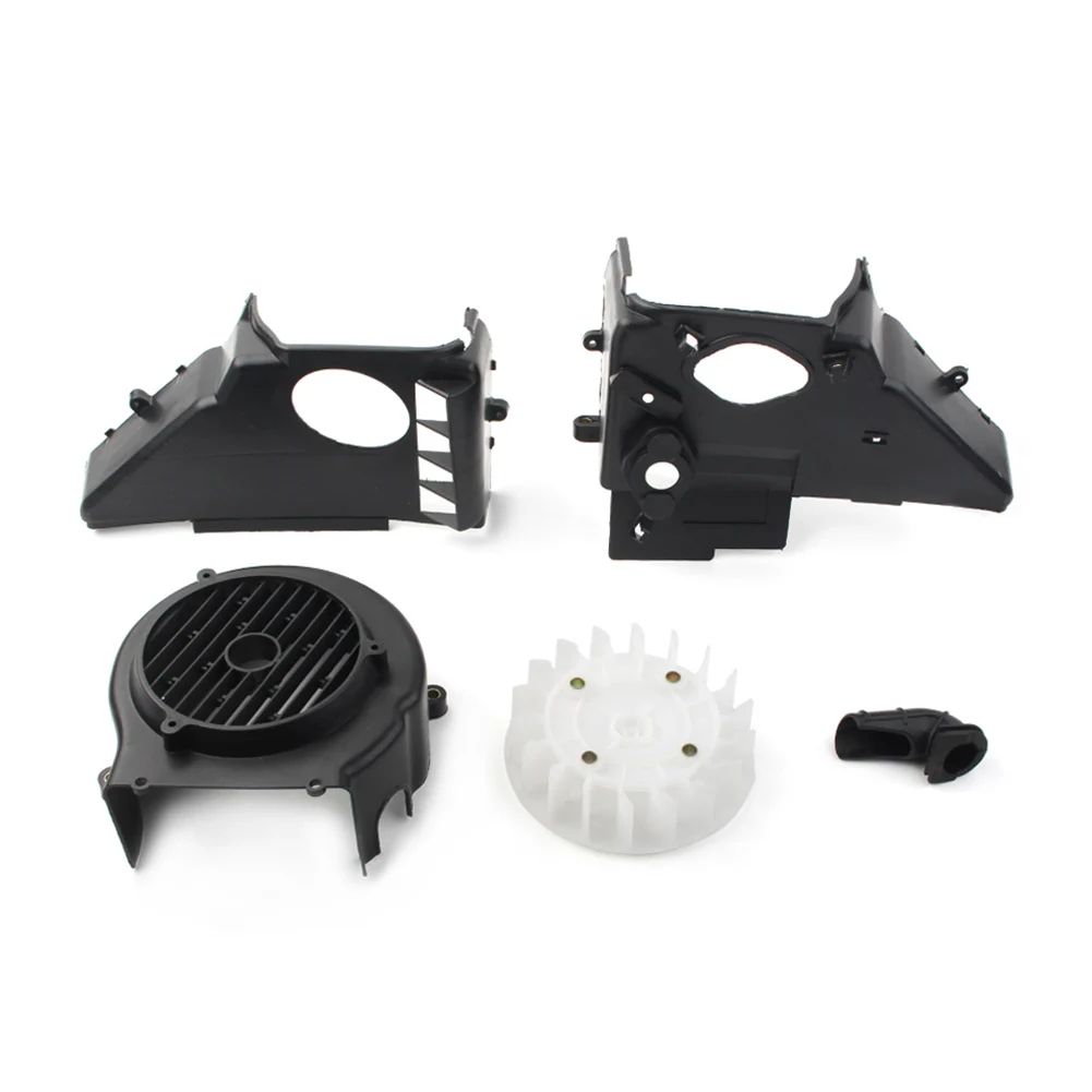 For GY6 150cc Engines Go Kart Scooter Motorcycle Complete Air Cooling Shroud Sets w/ Fan & Cover