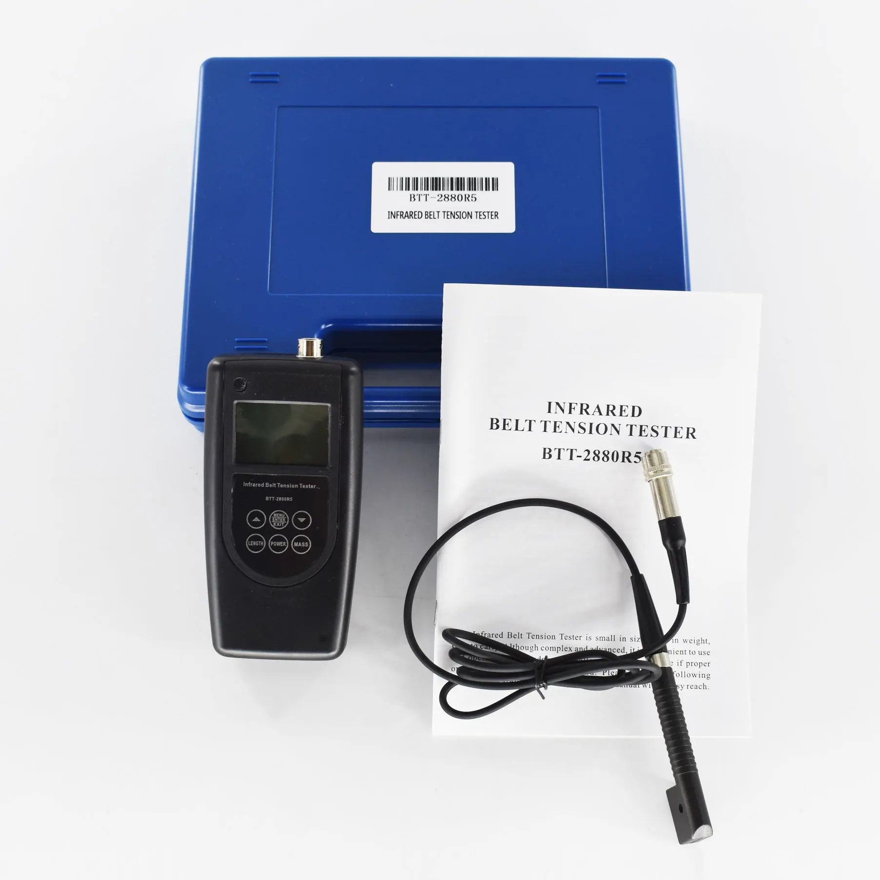 Handheld Infrared Belt Tension Tester, BTT-2880R5, Medir a tensão da correia do motor e outras máquinas rapidamente