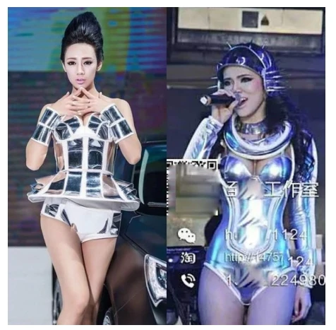 

Catwalk Model Catwalk Nightclub bar technology sexy gogo female collar dance DS DJ singer dance costume show costumes