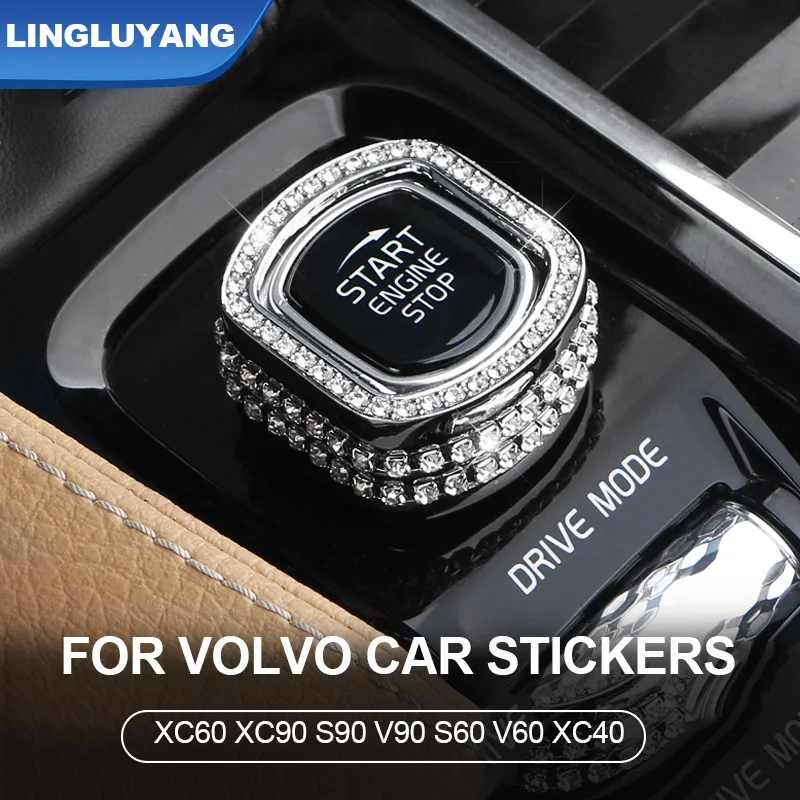 

car Accessories for volvo XC60 XC90 S90 V90 s60 v60 xc40 interior modification imitation crystal diamond decorative stickers