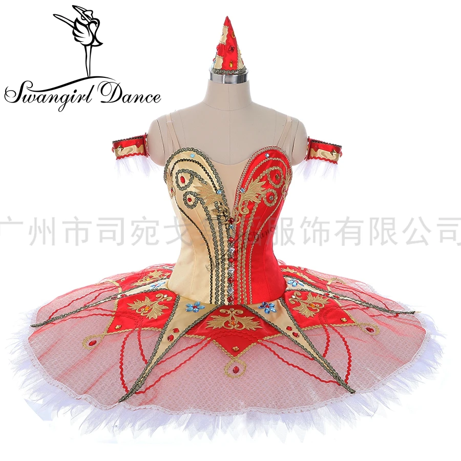 harlequinade plain professional tutu women yellow red professional YAGP competition ballet tutu costumes for girls BT2000A