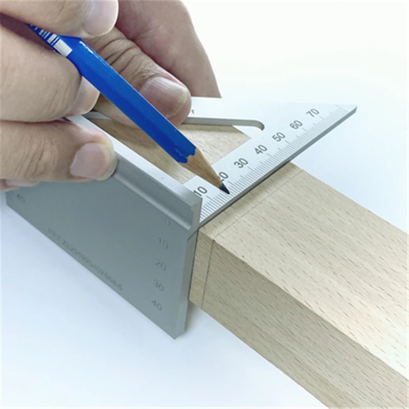 Woodworking Ruler 45 Degree 90 Degree Metric Gauge Square Layout Miter Triangle Ruler Measure Tools Woodworking Tools