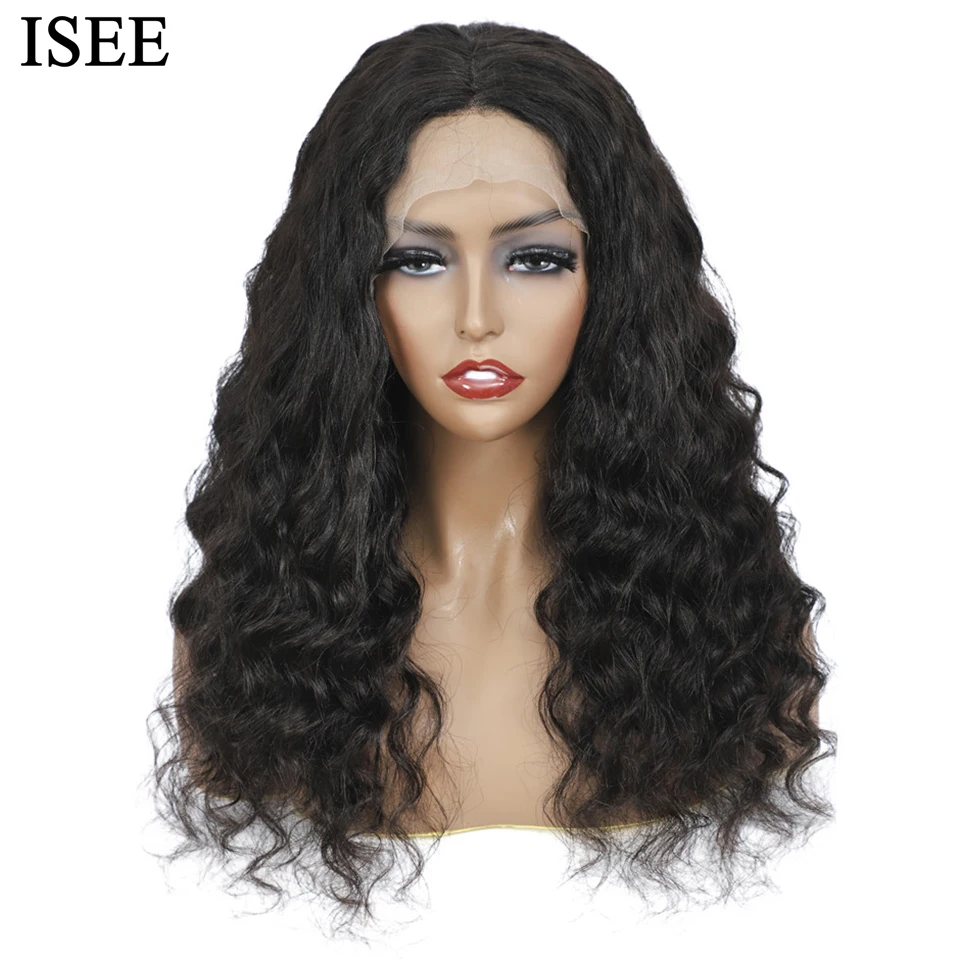 ISEE HAIR Wig Mongolian Loose Deep Wave Wig 13X1 T Part Lace Wigs For Women Human Hair Loose Wave Lace Part Human Hair Wigs