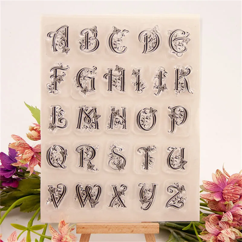 New Fondant Stamps Easy Use Russia Letter Alphabet Embosser Stamp Sticky Decorating Fondant Cutter Cake Tools Sugarcraft DIY